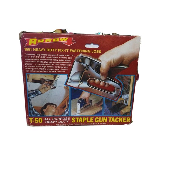 Arrow All-Purpose Heavy-Duty Staple Gun Tacker Model T-50 with Box - Picture 2 of 2